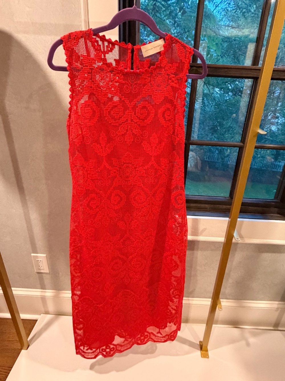 Loeffler Randal Red Lace Dress